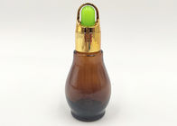 30ml ηλέκτρινα καλλυντικά μπουκάλια γυαλιού χρώματος με τη χρυσή ΚΑΠ για το ουσιαστικό πετρέλαιο